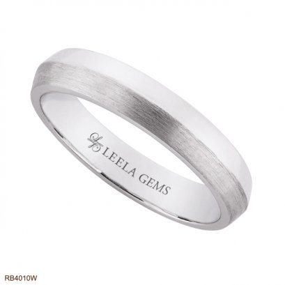 แหวนเกลี้ยงทองขาว 18K