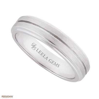 แหวนเกลี้ยงทองขาว 18K