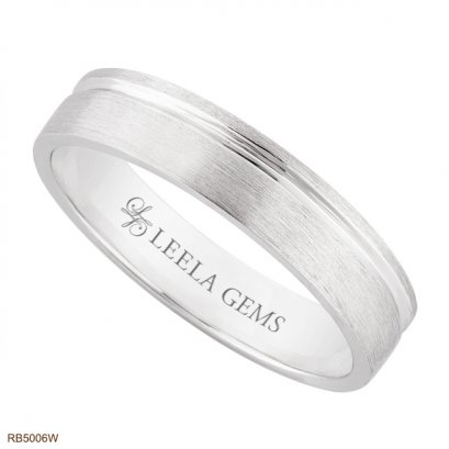 แหวนเกลี้ยงทองขาว 18K