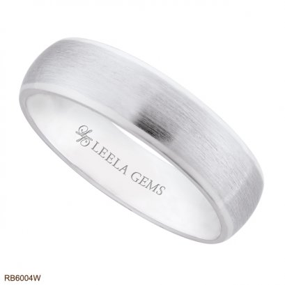 แหวนทองขาว 18K แลด้าน