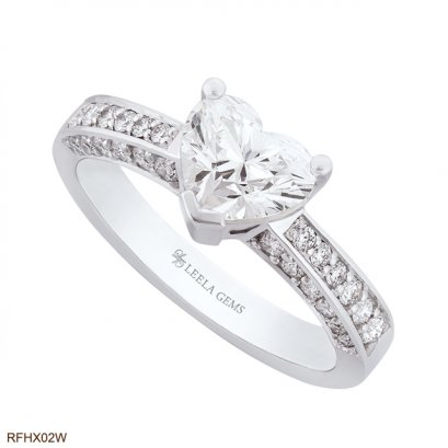 แหวนเพชรหัวใจไซส์กะรัต