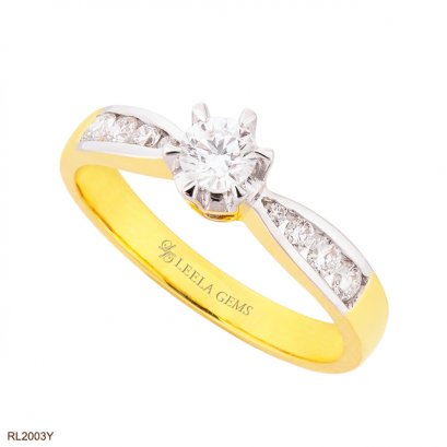 แหวนหมั้นเพชร ตัวเรือนทอง