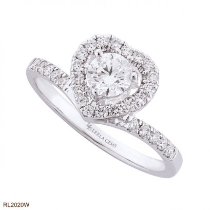 แหวนเพชรล้อมทรงหัวใจ