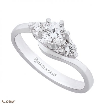 Curved Diamond Ring