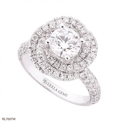 แหวนเพชรล้อมทรงดอกไม้