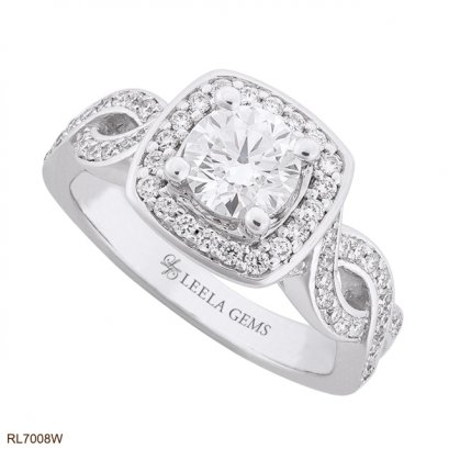 แหวนเพชรล้อม น้ำ 99