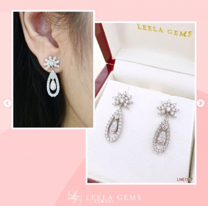 ต่างหูเพชรตุ้งตุ้ง