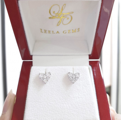 Heart Diamond Earrings