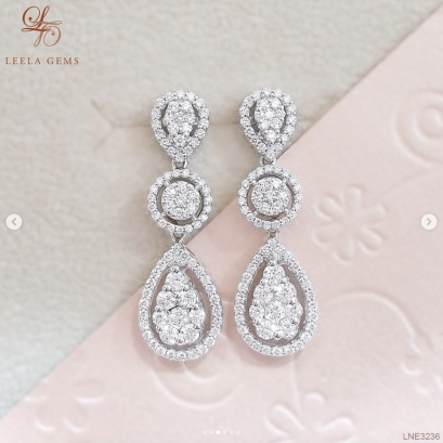 ต่างหูเพชร ใส่ได้ 4 แบบ