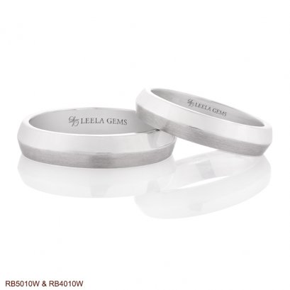 แหวนคู่ทองขาว 18K