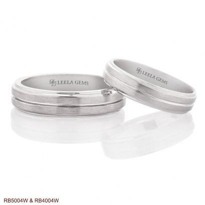 แหวนคู่ทองขาว 18K