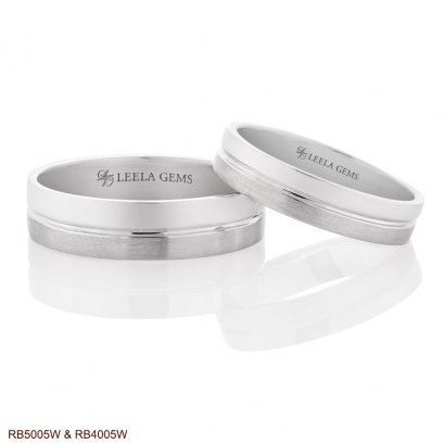 แหวนคู่ ทองขาว 18K