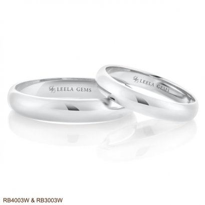 แหวนคู่ทองขาว 18K