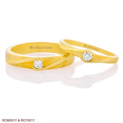 แหวนเพชรคู่ ตัวเรือนทอง 18K