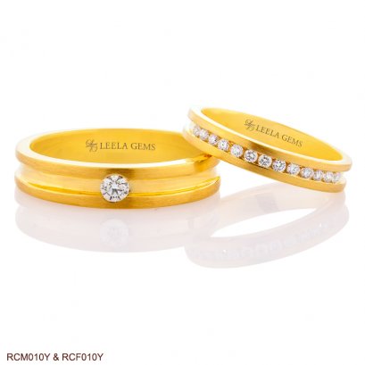 แหวนเพชรคู่ ตัวเรือนทอง 18K