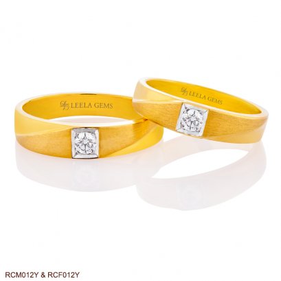 แหวนเพชรคู่ ตัวเรือนทอง 18K