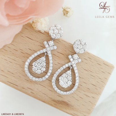 ต่างหูเพชรระย้า