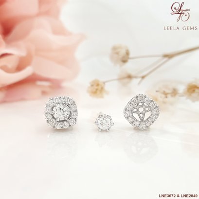 ต่างหูเพชรล้อม