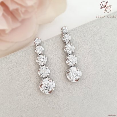 ต่างหูเพชรน้ำ 100