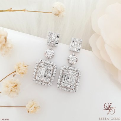 Drop Diamond Earrings