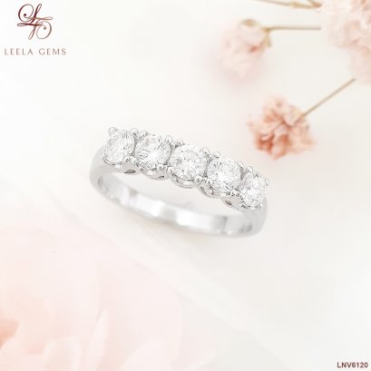 แหวนเพชรแถว 5 เม็ด