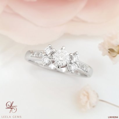 แหวนแต่งงานเพชรน้ำร้อย