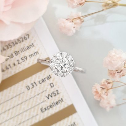 Halo Engagement Ring