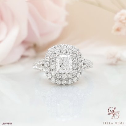 แหวนเพชร Cushion