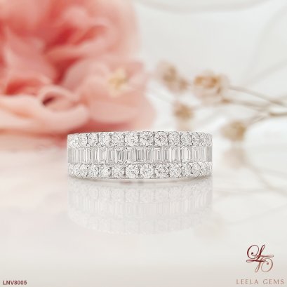 แหวนเพชรแถวบาเก็ต 6 mm