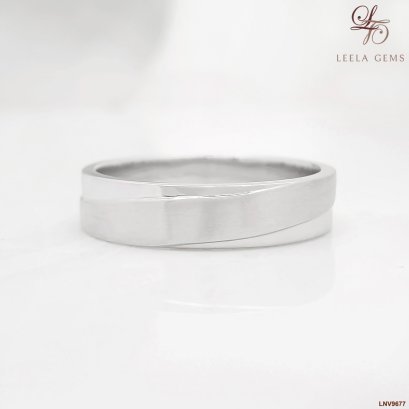 แหวนเกลี้ยงทองขาว 18K