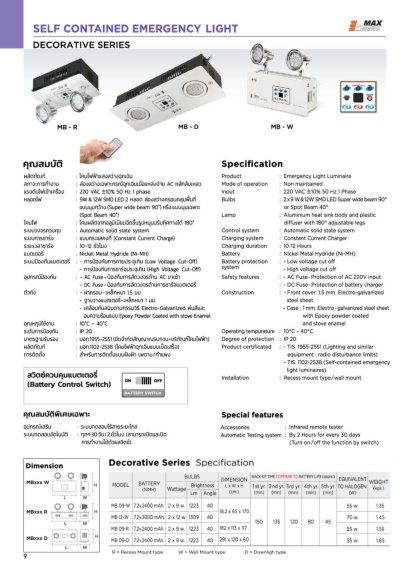 MAXBRIGHT : Self Contained Emergeny Light