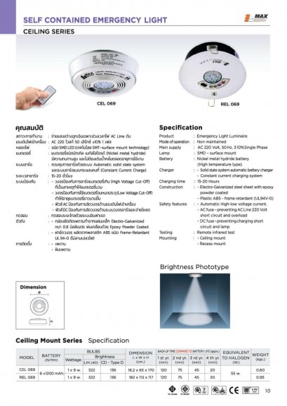 MAXBRIGHT : Self Contained Emergeny Light