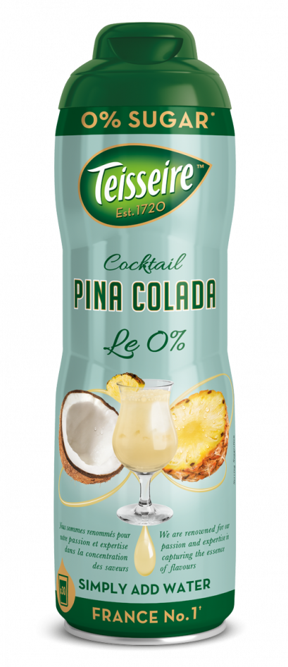 Teisseire Pinacolada 0% Sugar syrup 60cl / ไซรัป เตสแซร์ พีน่าโคลาด้า สูตรไม่มีน้ำตาล