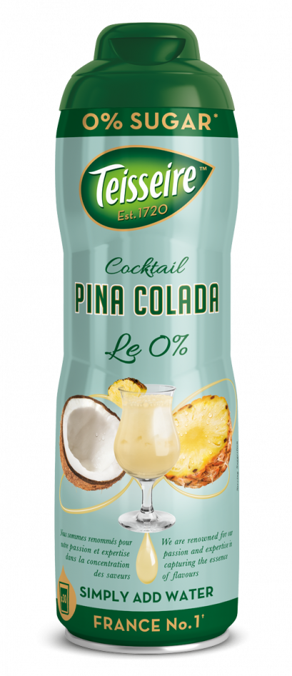 Teisseire Pinacolada 0% Sugar syrup 60cl / ไซรัป เตสแซร์ พีน่าโคลาด้า สูตรไม่มีน้ำตาล
