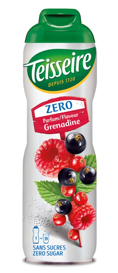 Teisseire Grenadine 0% Sugar syrup 60cl / ไซรัป เตสแซร์ กลิ่นเกรนาดีน สูตรไม่มีน้ำตาล