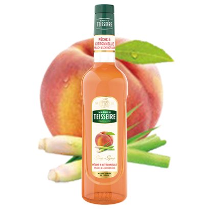 Mathieu Teisseire Peach & Lemongrass syrup 70 cl / ไซรัป แมททิวเตสแซร์ กลิ่นพีช-ตะไคร้