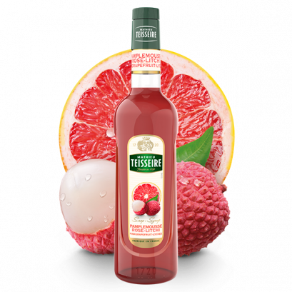 Mathieu Teisseire Pink Grapefruit &amp; Lychee syrup 70 cl / ไซรัป แมททิวเตสแซร์ กลิ่นพิ้งค์เกรปฟรุต-ลิ้นจี่