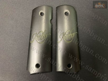 ประกับปืน ด้ามปืนแต่ง ลาย kimber สำหรับปืน M1911 หรือ 11 มม สีดำเขียว