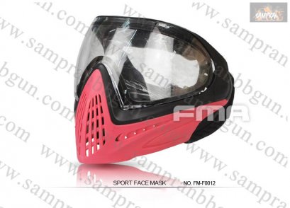 หน้ากากFMA F1 เต็มหน้า เลนส์ใส 2ชั้น ป้องการเกิดฝ้าที่ตัวเลนส์ สีแดงดำ