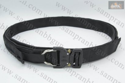 เข็มขัดยุทธวิธี รุ่น หัวคอปร่า ทรงIPSC 2ชั้น(B013) สีดำ
