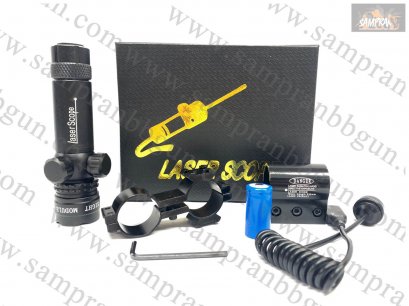 เลเซอร์สีแดงปรับนอก JG9 เลเซอร์แดง ปรับนอก ( แบตเตอรี่, ขาจับ, หางหนู )