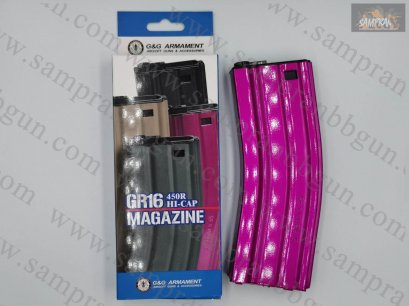 แม๊กกาซีน G&amp;G M4, M16, Hk416 Series Magazine บรรจุ450 นัด สีแดง