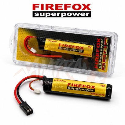 แบตเตอรี่ Firefox Lipo 11.1V 15C 1100mAh ปลั๊กเดิม