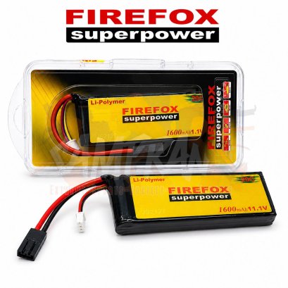 แบตเตอรี่ Firefox Lipo 11.1V 20C 1600mAh ปลั๊กเดิม