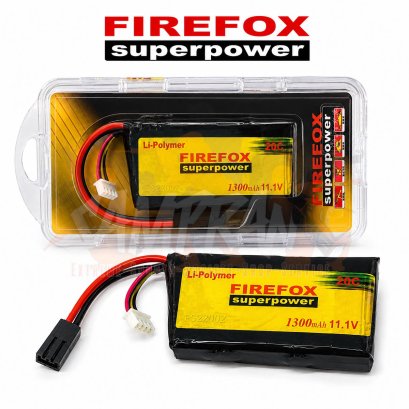แบตเตอรี่ Firefox Lipo 11.1V 20C 1300mAh ปลั๊กเดิม