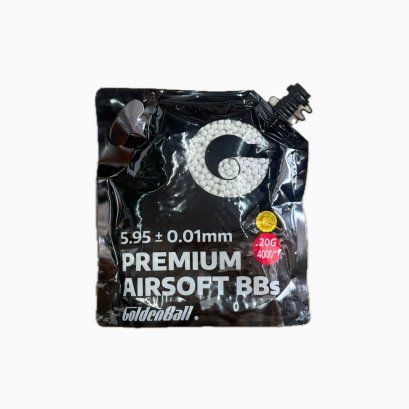 ลูกกระสุนปืนบีบีกัน Goldenball Premium Airsoft BBS 0.20g (4,000นัด)
