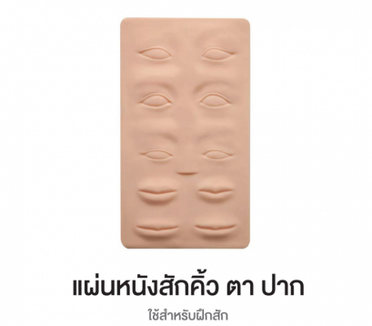 แผ่นหนังฝึกสัก ปากตา 3D