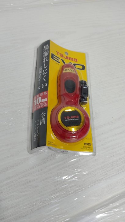 Tajima รุ่น PS-EVO-S กล่องตีเส้น Perfect Ink สีแดง ความยาวเชือก 10 เมตร