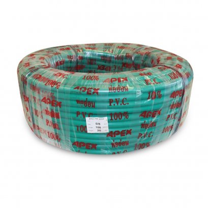 สายยางสีเขียว PVC ขนาด 1&quot;ยาว100ม.หนา 2.8มม. ตราเอเพ็กซ์