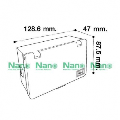 Nano กล่องฝาปิดกันน้ำ ฝาทึบ รุ่น NANO-406 (สำหรับหน้ากาก รุ่น Classic Series)